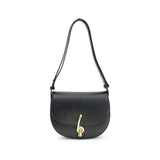 Burberry Black Calf Leather Bos Taurus Shoulder Bag