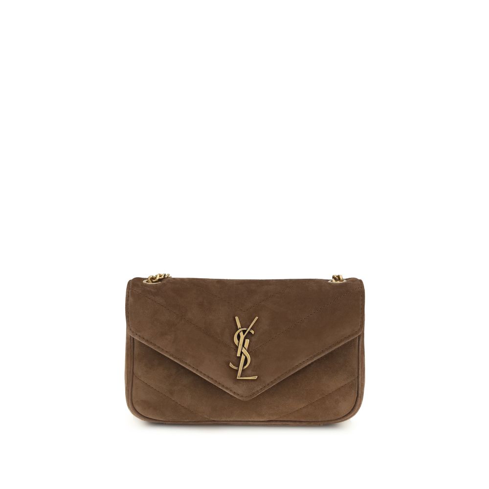 Saint Laurent Brown Leather Shoulder Bag