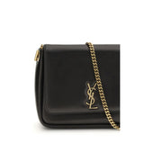 Saint Laurent Black Calf Leather Bos Taurus Shoulder Bag