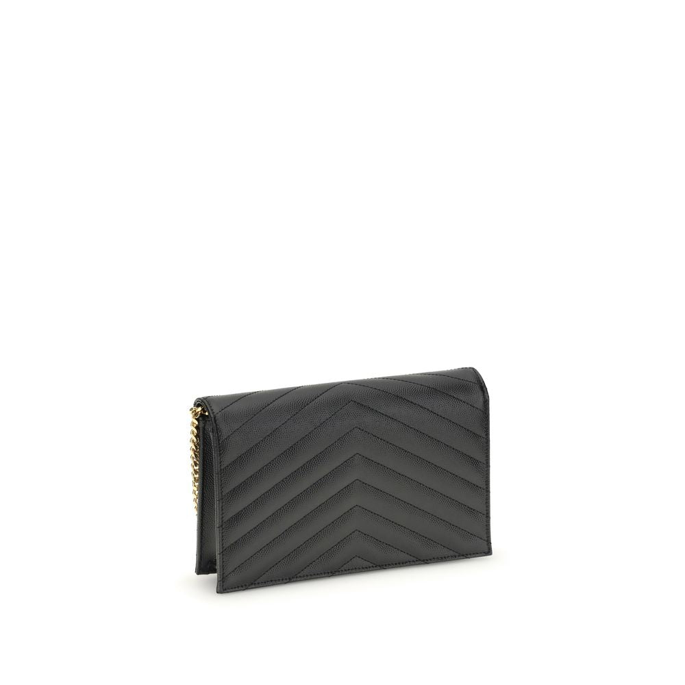 Saint Laurent Black Calf Leather Bos Taurus Wallet