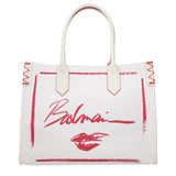 Balmain White Fabric Handbag