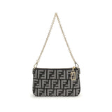 Fendi Blue Cotton Shoulder Bag