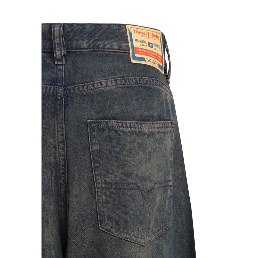 Diesel Blue Lyocell Relaxed Fit Jeans
