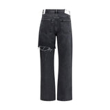 Agolde Black Recycled Cotton Straight-Leg Jeans