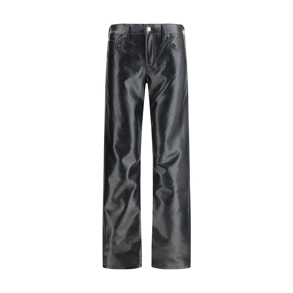 Agolde Black Leather Pants