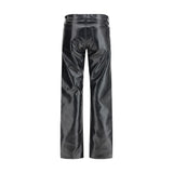 Agolde Black Leather Pants