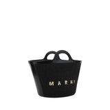 Marni Black Cotton Shoulder Bag