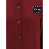 Marni Bordeaux Cashmere Cardigan