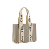 Chloé Beige Linen Handbag