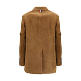 Thom Browne Beige Calf Leather Bos Taurus Coat