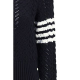 Thom Browne Blue Fleece Wool Sweatshirt