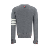 Thom Browne Gray Fleece Wool Polo Shirt