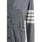 Thom Browne Gray Fleece Wool Polo Shirt