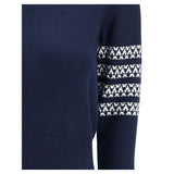 Thom Browne Blue Fleece Wool Sweatshirt
