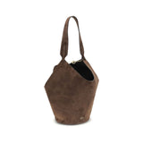 Khaite Brown Calf Leather Bos Taurus Shoulder Bag