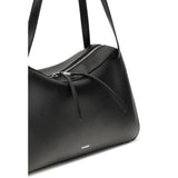 Jil Sander Black Calf Leather Bos Taurus Shoulder Bag