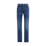 Jacob Cohen Blue Cotton Slim Fit Jeans