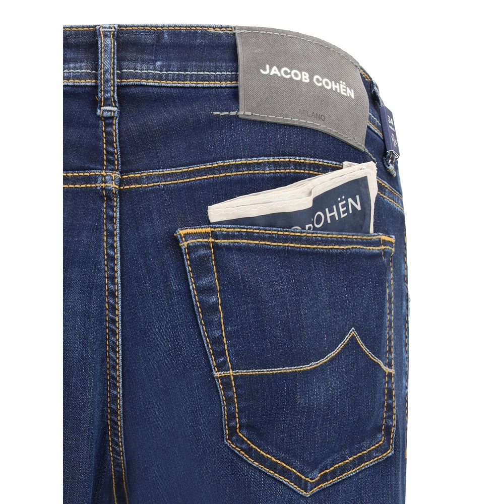 Jacob Cohen Blue Cotton Slim Fit Jeans