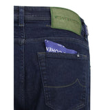 Jacob Cohen Blue Cotton Slim Fit Jeans