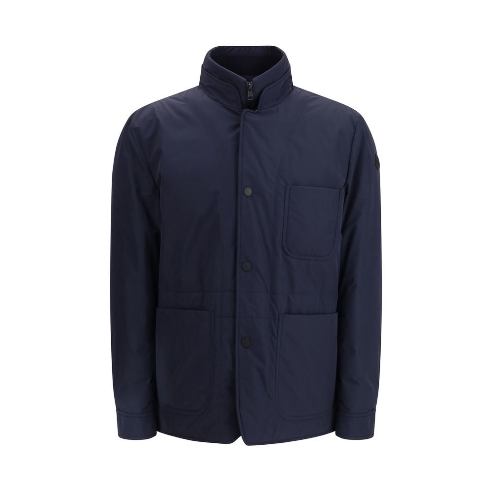 Moncler Blue Polyester Coat