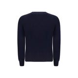 Brunello Cucinelli Blue Fleece Wool Sweater