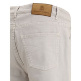 Brunello Cucinelli Beige Cotton Jeans Denim