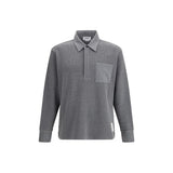 Thom Browne Gray Cotton Polo Shirt