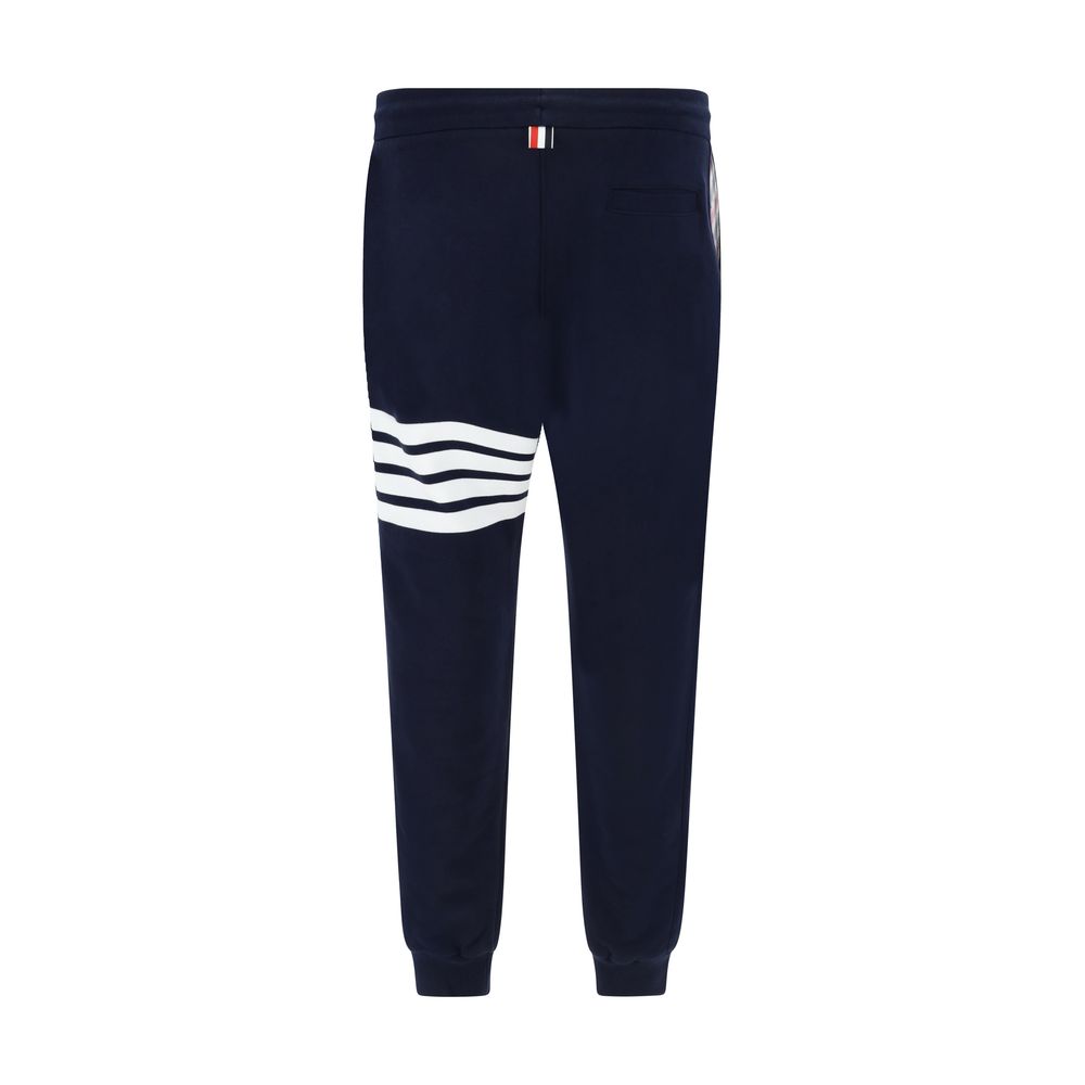 Thom Browne Blue Cotton Joggers (Workout Pants)