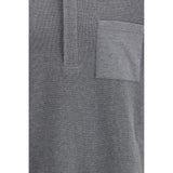 Thom Browne Gray Cotton Polo Shirt