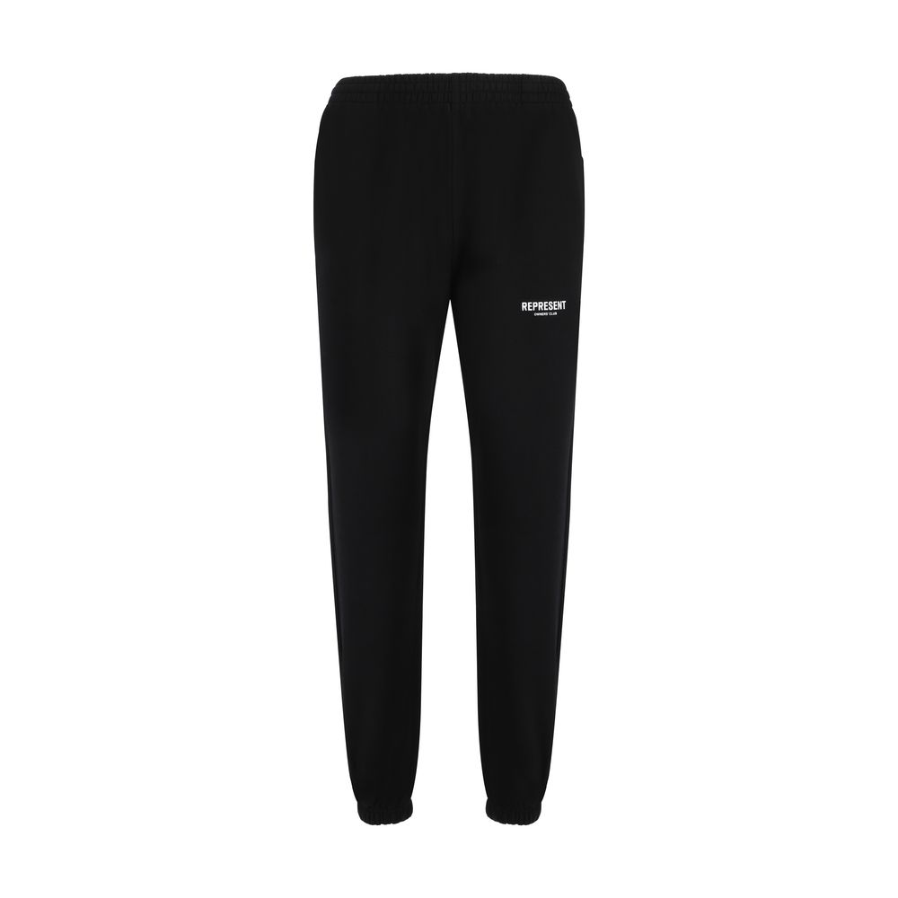 Represent Black Cotton Joggers (Workout Pants)