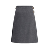 Prada Gray Mohair Long Skirt