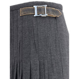 Prada Gray Mohair Long Skirt
