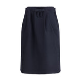 Prada Blue Fleece Wool Midi Skirt