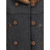 Prada Gray Fleece Wool Coat