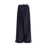 Marni Blue Fleece Wool Casual Pants