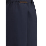 Marni Blue Fleece Wool Casual Pants