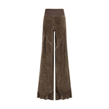 Rick Owens Brown Viscose Casual Pants
