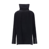 Rick Owens Black Fleece Wool Biker Jacket