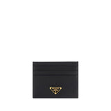 Prada Black Calf Leather Bos Taurus Wallet