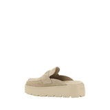 Prada Beige Rubber Platform Loafers