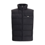 Prada Black Recycled Polyamide Sleveless Jacket