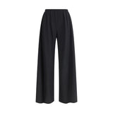 The Row Black Fleece Wool Casual Pants