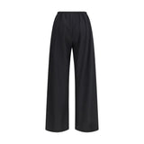 The Row Black Fleece Wool Casual Pants