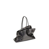 The Attico Black Calf Leather Bos Taurus Shoulder Bag
