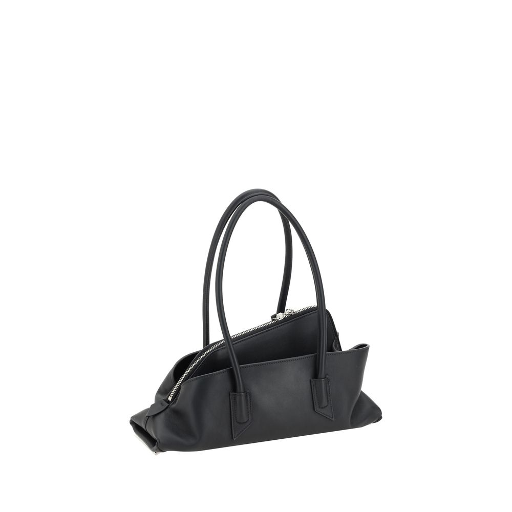 The Attico Black Calf Leather Bos Taurus Shoulder Bag