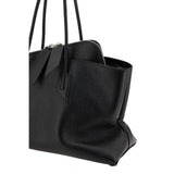 The Attico Black Calf Leather Bos Taurus Shoulder Bag