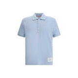 Thom Browne Light Blue Cotton Polo Shirt