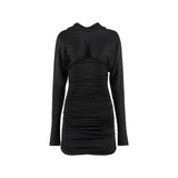 Saint Laurent Black Viscose Casual Dress
