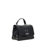 Zanellato Black Calf Leather Bos Taurus Shoulder Bag