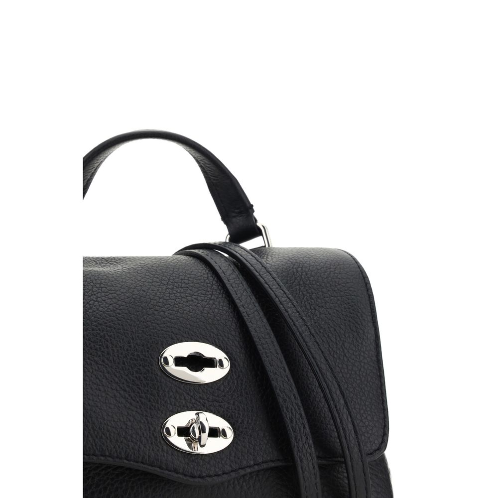 Zanellato Black Calf Leather Bos Taurus Shoulder Bag